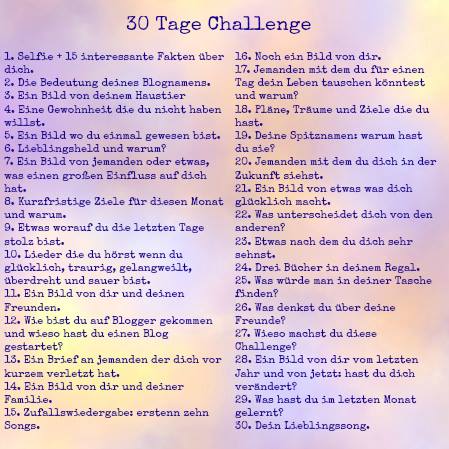 30 Days Of Me Challenge Tag 10 Seele S Welt